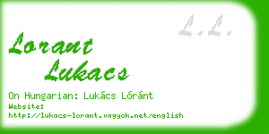 lorant lukacs business card